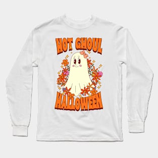 Hot ghoul Halloween - groovy cute ghost Long Sleeve T-Shirt